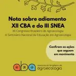 NOTA de Adiamento  ABA-Agroecologia (link da bio)_Sobre o cuidado com a constr…
