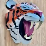 Here’s the finished Tiger build!“Ferocious Humor”cardstock, glue, @flexseal po…
