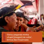 Era o sétimo dia de Davi Kopenawa no Rio de Janeiro. Na concentração da Acadêmic…