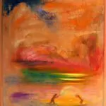 Jeux d’eau, 2023, Huile sur toile, 46×38 cm (18,1×15 in). ©François RuisseauL’…