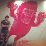 Marathon painting session at The Tower in Burbank #johnparkart #mural #gorillas …