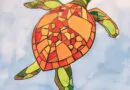 Sea turtle. 2021. Watercolor and nankin on paper.À VENDA. R$40….