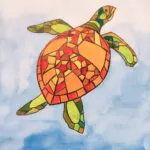 Sea turtle. 2021. Watercolor and nankin on paper.À VENDA. R$40….