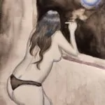 Bohemia. 2021. Watercolor pencils on paper….