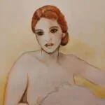 Muse. 2021. Watercolor and pencil on paper…
