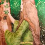 Greensleeves. 2021. Watercolor and pencil on paper….
