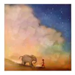 Baby Elephant – new prints of my acrylic and oil painting from a few years ago…