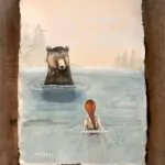 Have an adventure full day!A 9×12 inch watercolor on cotton paper.#bear #ill…
