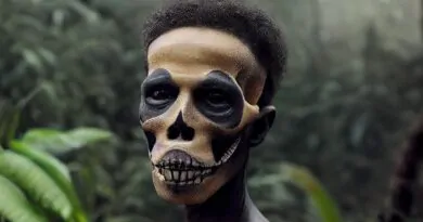 Tribesman no. i – inspired by the Chimbu Skeleton Tribesmen, Papua New Guinea #d…