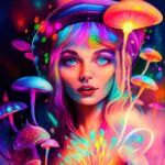 Down the rabbit hole, amongst the mushrooms, she found a world beyond her wildes…