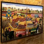 Festa do Boi Bumbá 100cmx70cm Lourdes de Deus (obra selecionada para a Bienal Na…